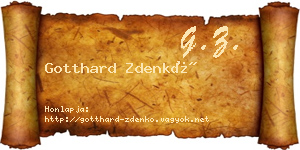 Gotthard Zdenkó névjegykártya